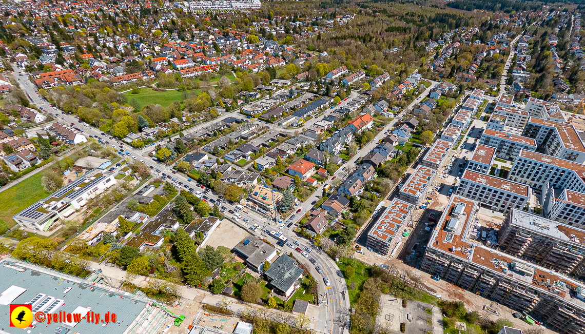 21.04.2023 - Luftbilder von der Baustelle Niederalmstraße 16 in Neuperlach